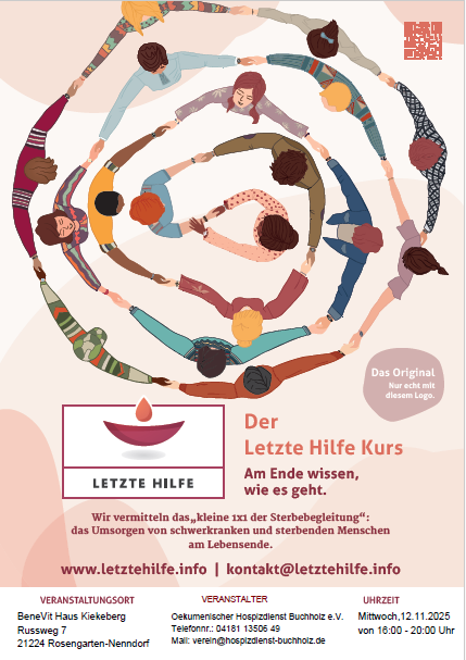Der Letzte Hilfe Kurs findet am 12.11.2025 im BeneVit Haus Kiekeberg statt